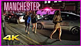 Manchester Night Out |4k| Midnight In Summer 2022 | Saturday Night City Centre