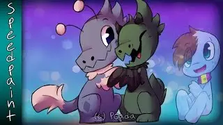 Birds of Feather Cuddle Together Speedpaint