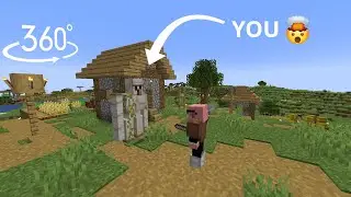 POV you are the iron golem and a stupid player wants to kill you 🤣 #minecraft #360 #360video