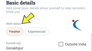 how to set work status in naukrani.com profile | work status fresher set naukri.com app