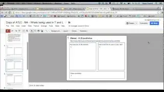 Screencast showing how to set up a collaborative learning activity using Google Drive (Google Docs)