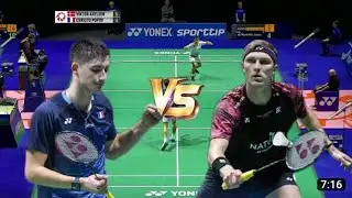 Viktor Axelsen vs Christo Popv swiss open badminton 2023 QF