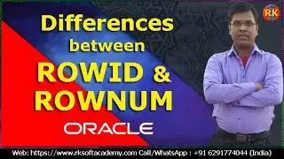 Differences between ROWID and ROWNUM in Oracle | ROWID and ROWNUM | oracle SQL tutorial