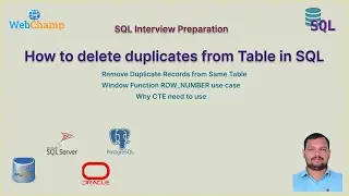 SQL Que 27: How to Delete Duplicate Records from a Table in SQL || CTE USE CASE