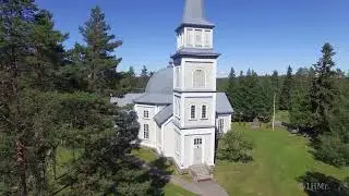 Rautjärven kirkko ilmasta nähtynä,  tuhoutui 🔥 tulipalossa🔥  25  joulukuuta 2022