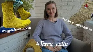 Романтичная #Terra_cotta🌸 осенние носки с мухоморами🍄 #андреевские_носки🌊