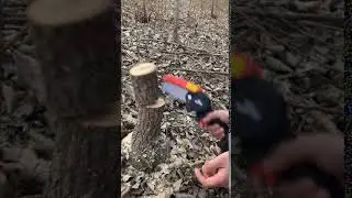 21V Mini Cordless Chainsaw 4-Inch Electric Brushless Pruning Saw 2.0A Rechargeable Lithium Battery