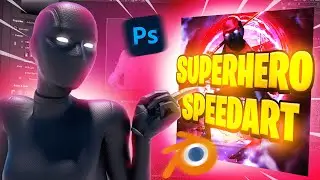 HOW I MADE THIS SUPERHERO PROFILE PICTURE | FORTNITE SPEEDART #4