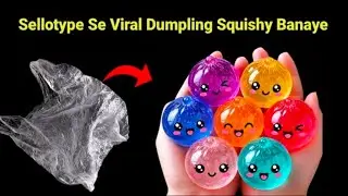 Homemade Dumpling Squishy At Home/easy homemade dumpling squishy/how to make dumpling balls 