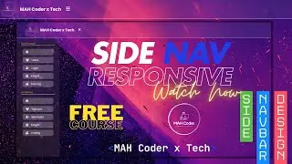 04 Side Menu Nav Bar | Responsive NavBar I Side Menu Navbar  | Responsive Navbar | MAH Coder x Tech