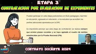 CONTRATO DOCENTE POR EVALUACIÓN DE EXPEDIENTES 2024