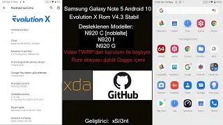 Samsung Galaxy Note 5 Android 10 | Evolution X v4.4 Stabil | Fast & Stable | 05.06.2020