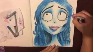 Drawing of Emily - Corpse Bride
