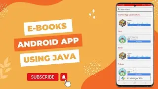How to Create eBook App in Android Studio using Java