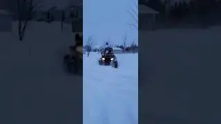 Riding our Polaris ACE atvs in the snow