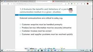 OTHM L4 DIBM Communications LO1 2021 05 04