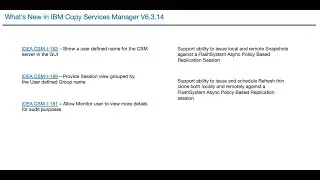 What's New in IBM Copy Services Manager 6.3.14.0!!!!