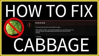 Destiny 2 - How to Fix the CABBAGE Error