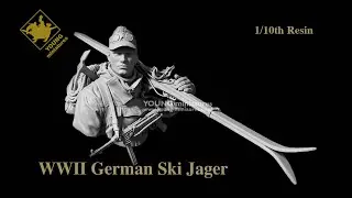 Young Miniatures YM1896 WWII German Ski Jager.  1/10th resin bust