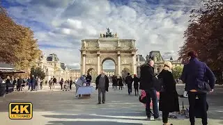 Walking in 1rst arrondissement of Paris  - Paris Autumn 2021 (4K UHD)