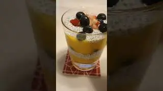 Chia pudding with fruits/ healthy dessert #chia #chiapudding #mango
