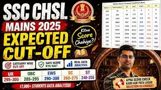 SSC CHSL Mains 2025 Expected Cutoff 🔥 Real Data Analysis | Safe Score Revealed | 17000+ candidates