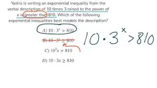 [9.EEE.5-3.1] Create 1 Variable Exponential Equations and Inequalities