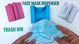Face Mask Dispenser | Trash Bin  - origami - 1042
