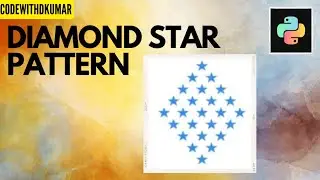 🔥Diamond shape pattern | Pattern in python | Interview patterns | how to code diamond pattern