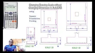 How to Change Pad Footing Drawings Scale without Changing Dimension in AutoCAD