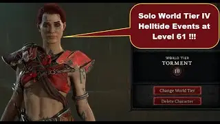 Diablo 4 Level 61 ARC LASH SORCERER Solo Running Tier IV Helltide Events