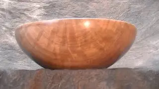 woodturning a satin walnut bowl