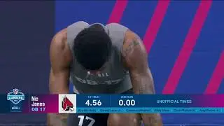 Nic Jones runs the 40-yard dash at the 2023 NFL Scouting Combine