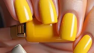 ideas de diseño de uñas elegantes de color  amarillo primavera  verano 2024