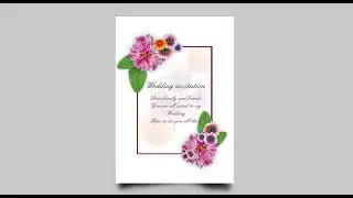 How to Create a simple Wedding Card in Adobe Photoshop inculding project