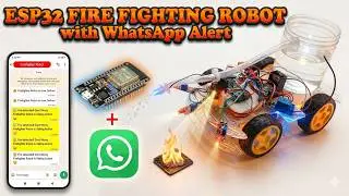 How to Make Fire Fighting Robot with WhatsApp Message Alert using ESP32