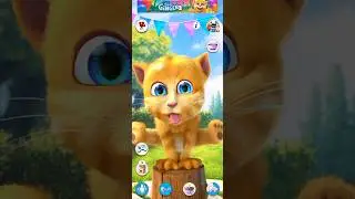 Talking Ginger Cat playing 🎈