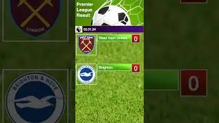 West Ham United vs Brighton - Premier League Result and Table - 2nd January 2024