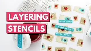 Layering Stencils & Glitz Glitter Gel: How To