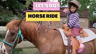 LITTLE GIRL RIDE A HORSE FOR THE FIRST TIME 