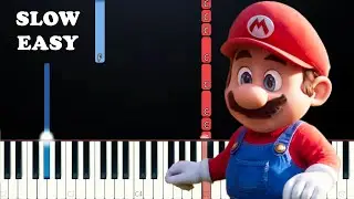 Bowser Singing Peaches - The Super Mario Bros. Movie (SLOW EASY PIANO TUTORIAL)