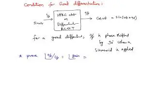 High Pass RC Circuit as Differentiator and Condition for Good Differentiation