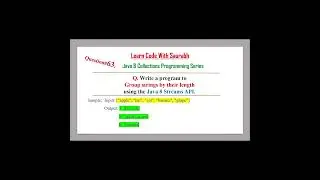 Intro Q63 Group strings by their length using the Java 8 Streams API