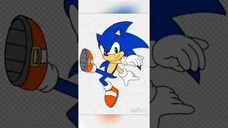 Sonic pose from Super Smash Bros Ultimate #shorts #sonicthehedgehog #sonic #drawingsonic #sega