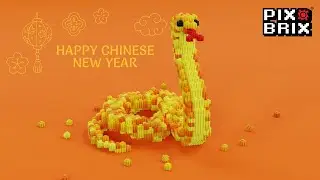 Golden Snake CHINESE NEW YEAR 2025 - Pix Brix Instructions