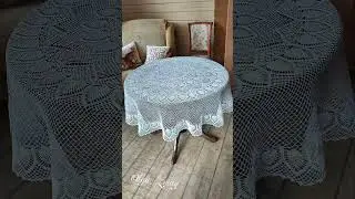 Скатерть круглая ажурная
