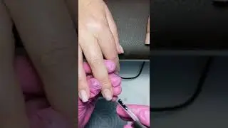 Нюдовый маникюр со светоотражающим топом. Кофе☕ и карамель 🍭 Укрепление, наращивание. Комби маникюр.