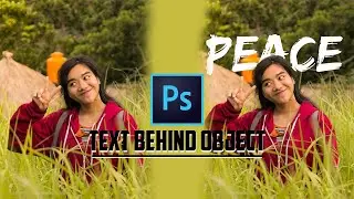 How To Place Text Behind Hairy Object/Any Object - Photoshop Tutorial