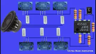 DIY Ultra Bass Powerful amplifier with big Transistor and IC, New Circuit, How to make Amplifier