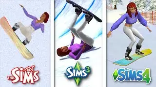 Sims 1 vs Sims 3 vs Sims 4 - Snowboarding